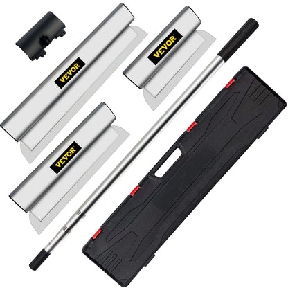 VEVOR Skimming Blade Set, Drywall Skim Coat Knife with Exten 3 pcs / 10 in, 16 in, 24 in