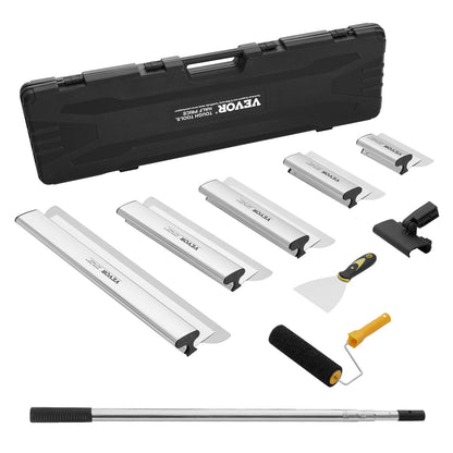 VEVOR Skimming Blade Set, Drywall Skim Coat Knife with Exten 5 pcs / 7 in, 10 in, 14 in, 16 in, 24 in