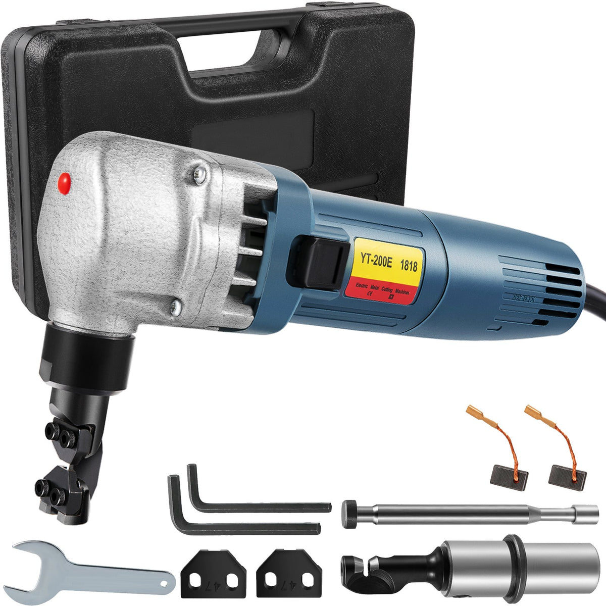 VEVOR Electric Metal Nibbler, 380W 550W 625W Sheet Metal Cutter with 360 Degree Cutting Head, 110V Handheld Nibbler for Stainless Steel, Aluminum and Plastic 380W