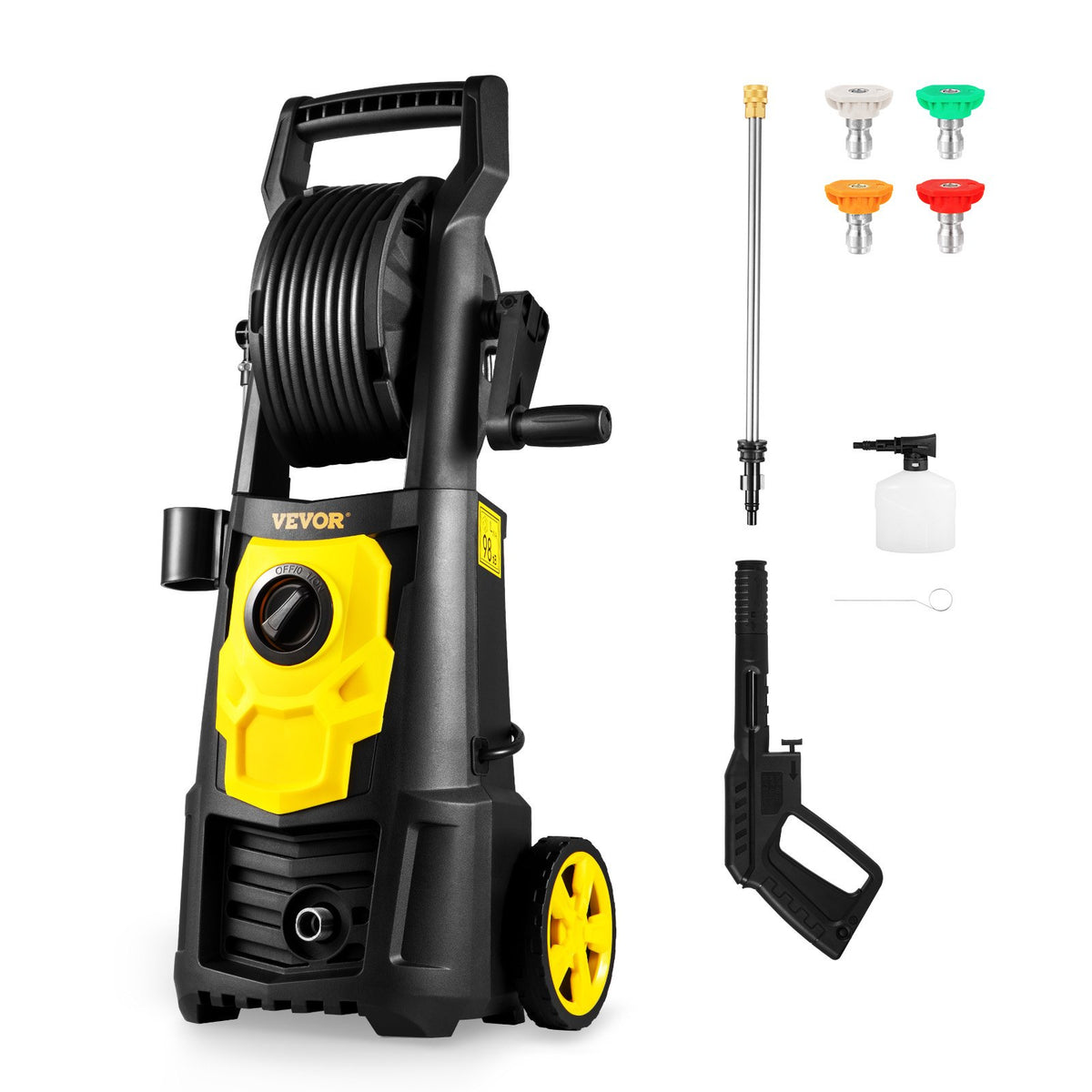 VEVOR Electric Pressure Washer, 2000 to 4500 PSI Power Washe 2000 PSI, 1.76 GPM, 20 ft Hose