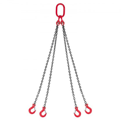 VEVOR G80 Chain Sling, 2 & 4 Leg Lifting Chains with Hooks,  5 ft / 1/4 inch / 4 Legs Heavy Duty