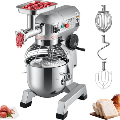 VEVOR Commercial Stand Mixer 20 Quart / 2 in 1 Multifunctional, 1100W