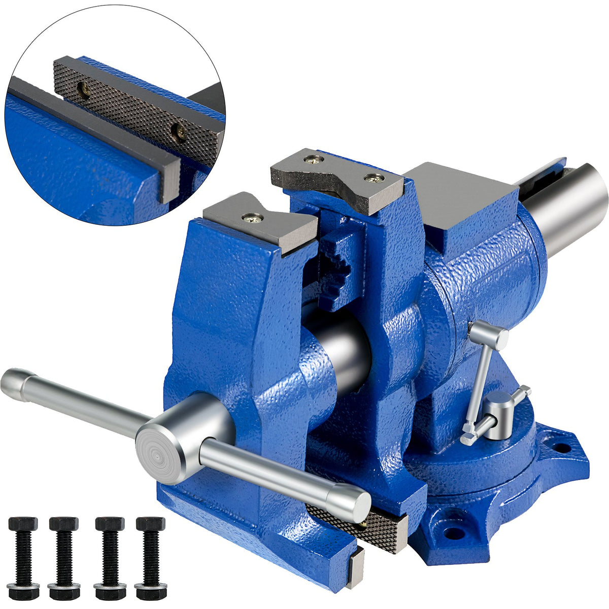 VEVOR Heavy Duty Bench Vise, Multipurpose Workbench Vise wit 6 inch / Dual Swivel (360° Head & Base)