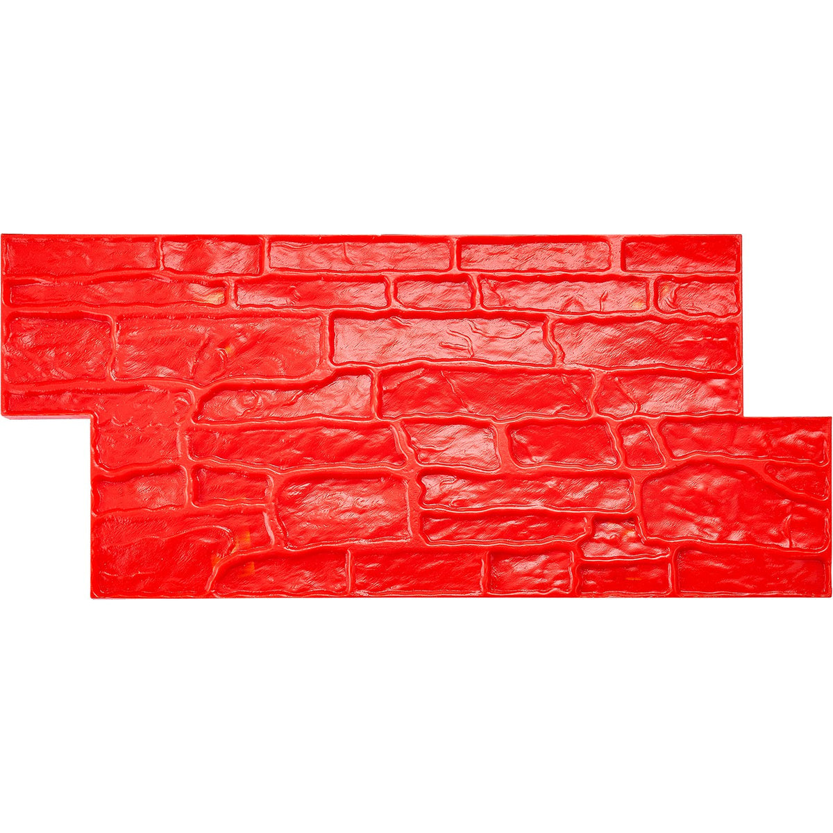 VEVOR Concrete Stamps Mats Set, Reusable Polyurethane Concrete Texturing Skin for Patio, Driveway and Pool Deck, Multiple Sizes 28 x 12 in / 1 Pc / Red