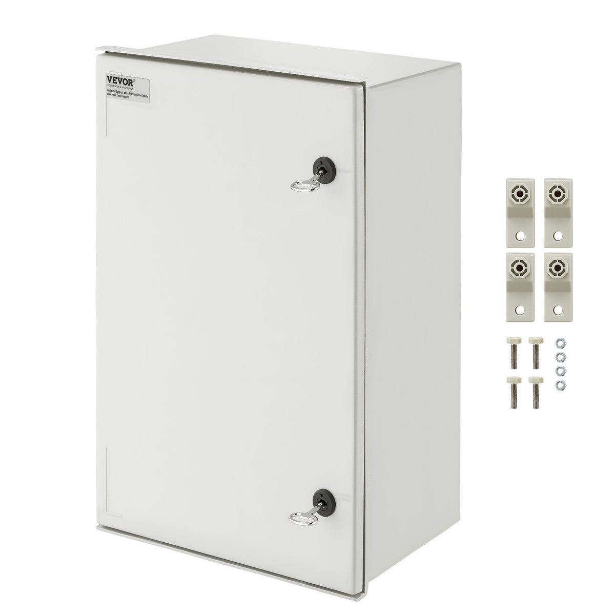 VEVOR NEMA 4X Fiberglass Electrical Enclosure, IP66 Waterproof Junction Box with Mounting Plate 24 x 16 x 9 in
