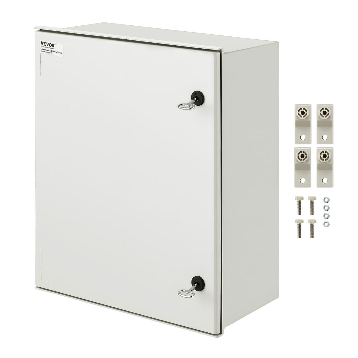 VEVOR NEMA 4X Fiberglass Electrical Enclosure, IP66 Waterproof Junction Box with Mounting Plate 24 x 20 x 9 in