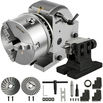 VEVOR Dividing Head Set Semi Universal Dividing Head with 3- 6 inch