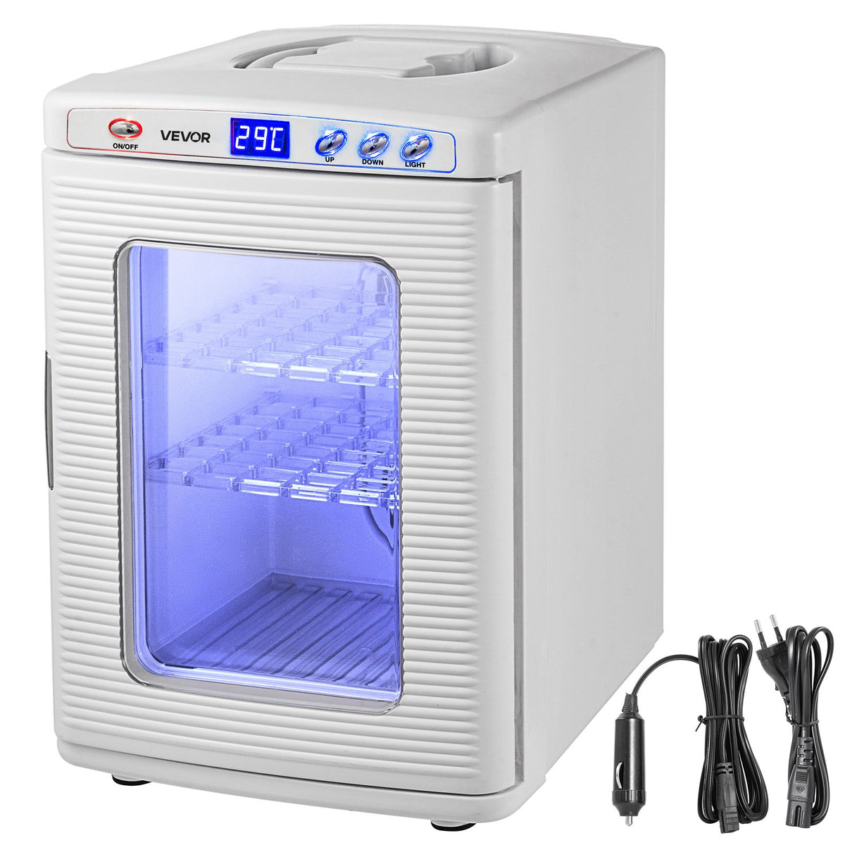VEVOR Reptile Incubator, 25L Scientific Lab Incubator, Cooli White