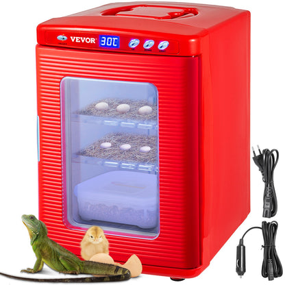 VEVOR Reptile Incubator, 25L Scientific Lab Incubator, Cooli Red