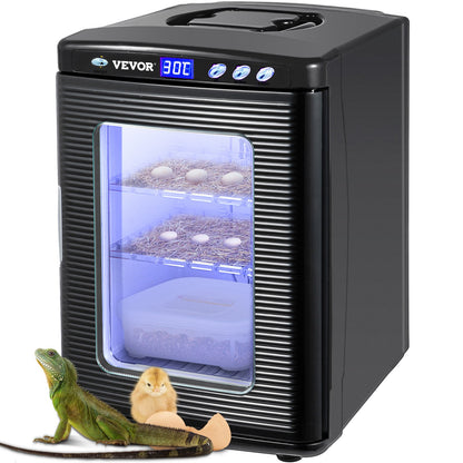 VEVOR Reptile Incubator, 25L Scientific Lab Incubator, Cooli Black