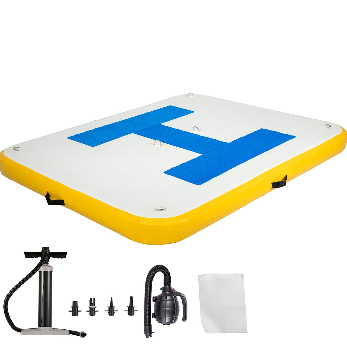 VEVOR Inflatable Dock Platform, Inflatable Floating Dock 8x5 ft with Electric Air Pump 8 x 5 ft