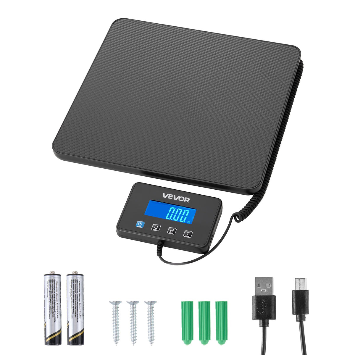 VEVOR Digital Platform Scale, Heavy Duty Shipping and Postal 200 kg / 11 x 11 inch