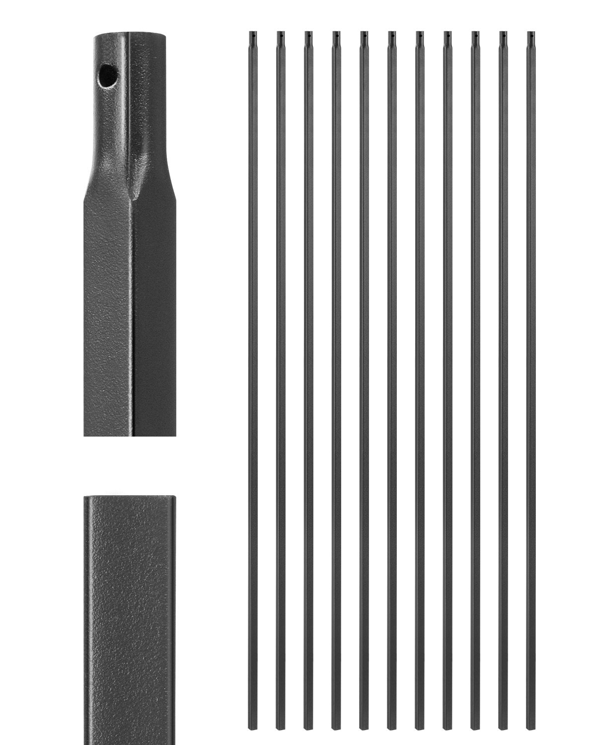 VEVOR Square Metal Deck Balusters & Spindles 11 PCS / 44 inch