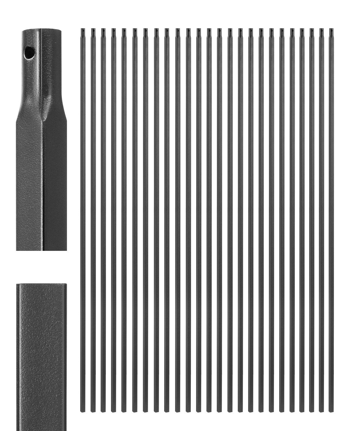 VEVOR Square Metal Deck Balusters & Spindles 31 PCS / 44 inch