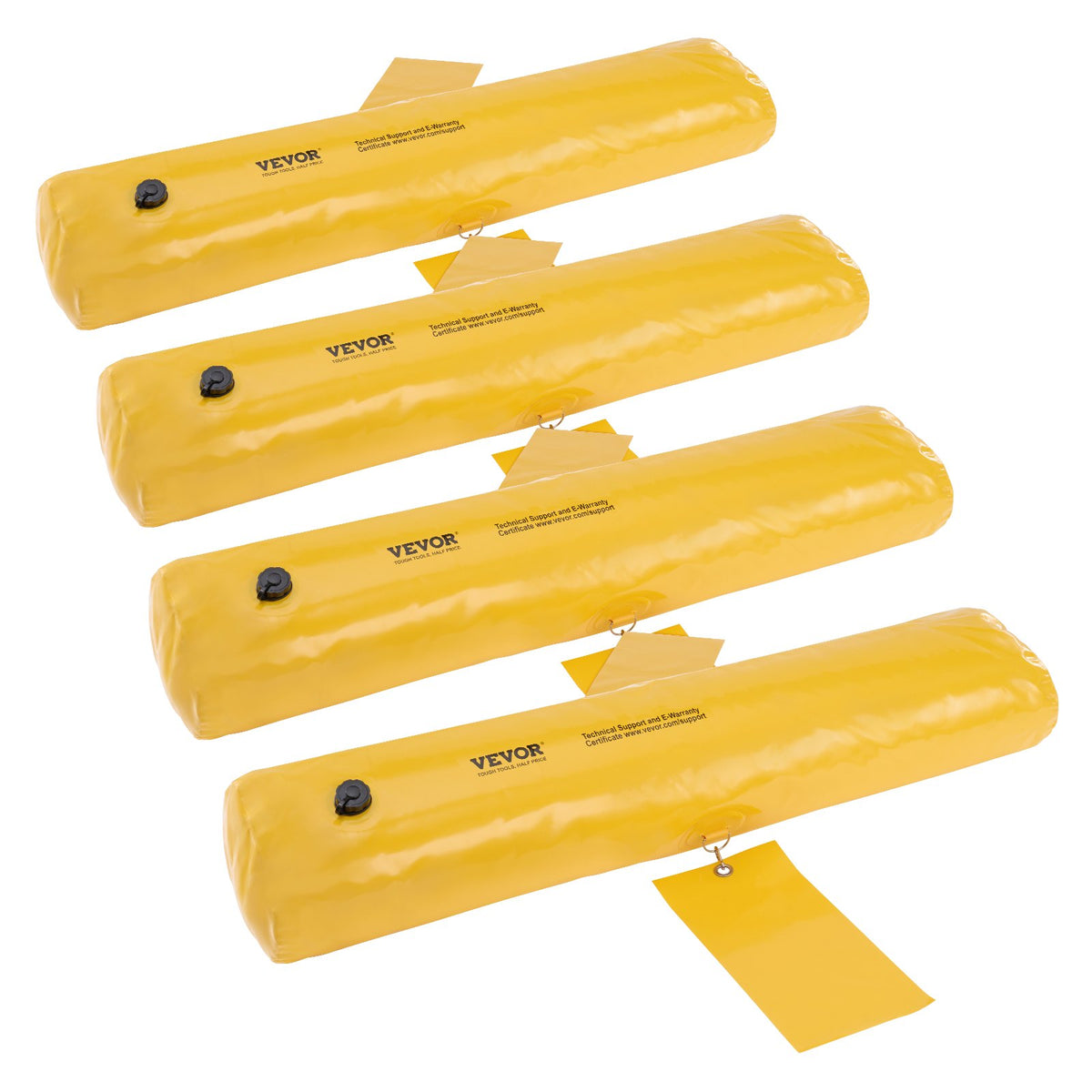 VEVOR Flood Barrier, Reusable PVC Water Diversion Tubes 48 in x 9 in x 6 in