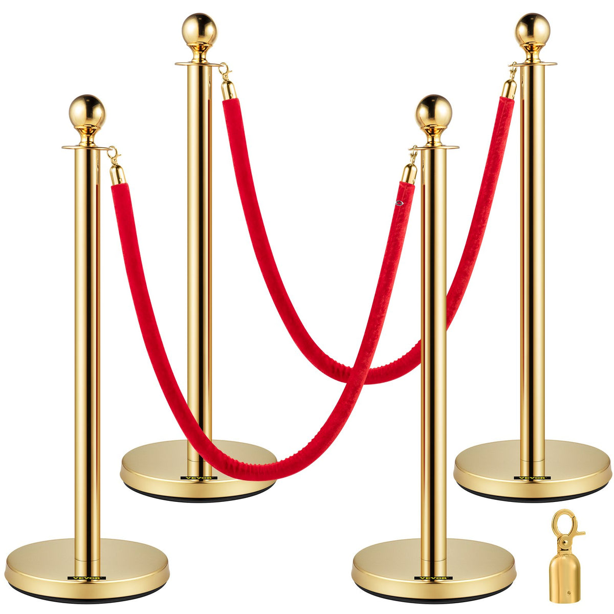 Crowd control stanchion set Gold