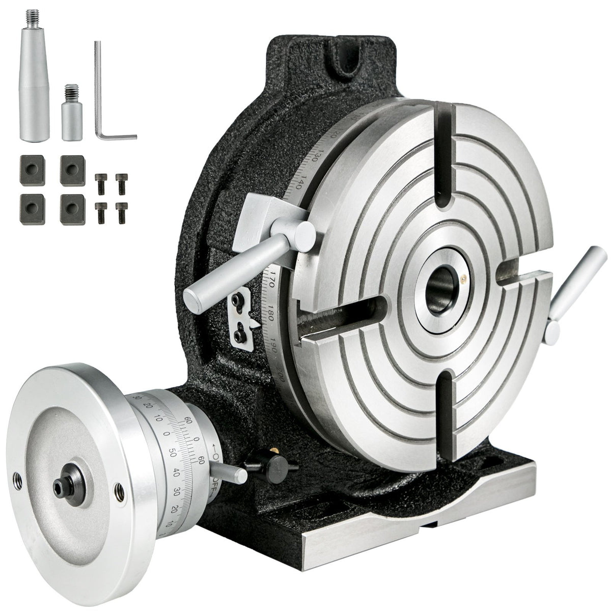 VEVOR Rotary Table for Milling Machine, Horizontal & Vertica 4 Slots
