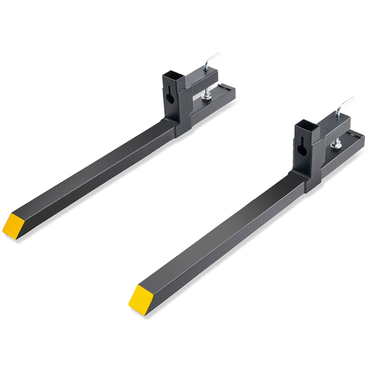 VEVOR Pallet Forks for Tractor and Skid Steer, Heavy Duty Steel Fork Attachment 43 inch / 2000 lbs / Without Stabilizer Bar
