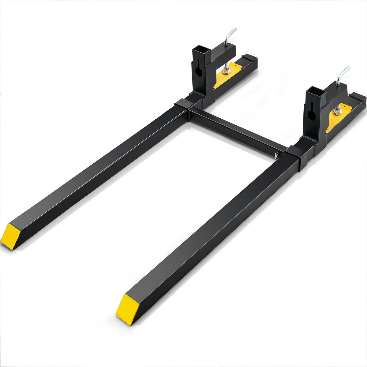 VEVOR Pallet Forks for Tractor and Skid Steer, Heavy Duty Steel Fork Attachment 60 inch / 2000 lbs / With Stabilizer Bar