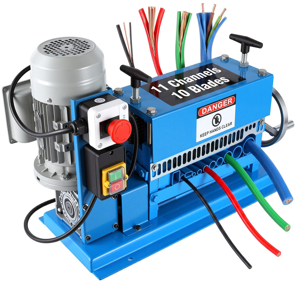 VEVOR Wire Stripping Machine, Electric & Manual Cable Stripp Electric 370 W | 1.5-40 mm | 10 Blades