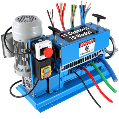 VEVOR Wire Stripping Machine, Electric & Manual Cable Stripp Electric 370 W | 1.5-40 mm | 10 Blades