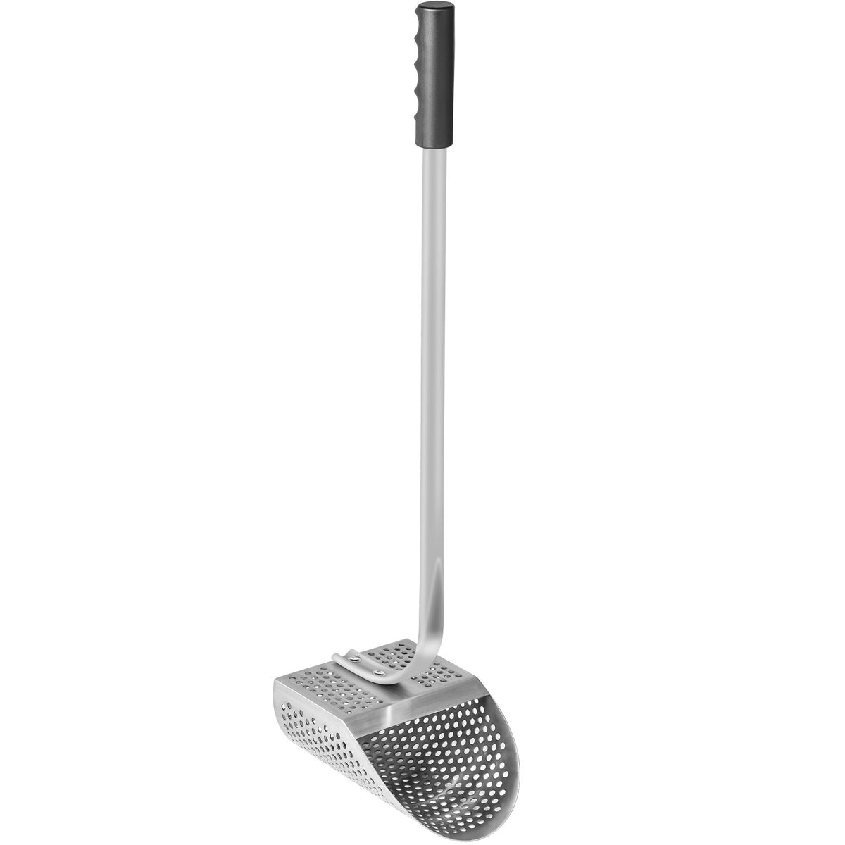 VEVOR Metal Detector Sand Scoop, Stainless Steel Metal Detecting Beach Scoop with 10 MM Round Holes, Beach Scoop Shovel with Stainless Steel Handle Pole, for Treasure Hunting