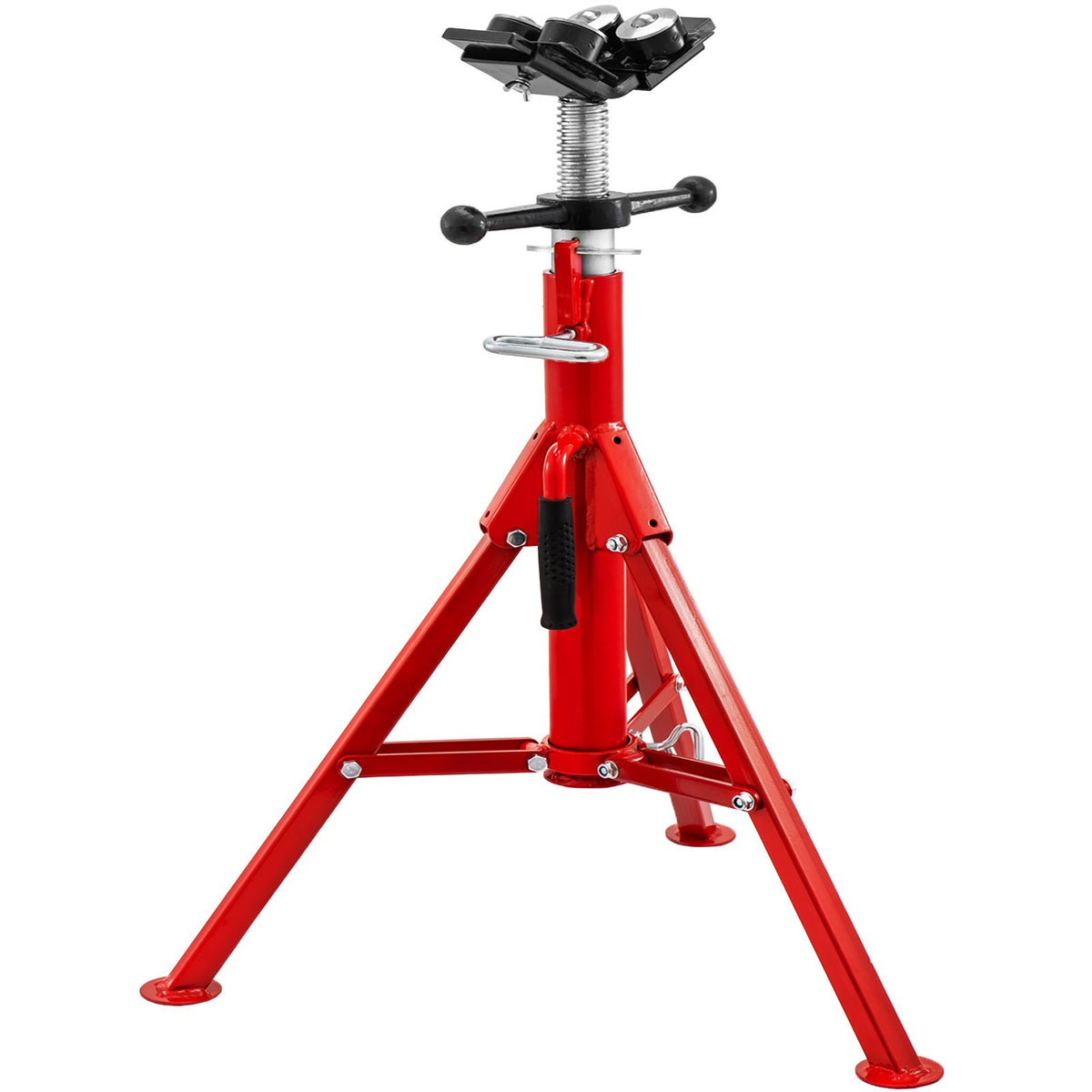 VEVOR Folding Pipe Stand with 4-Ball Transfer V-Head 28 - 52 inch / 1300 lbs