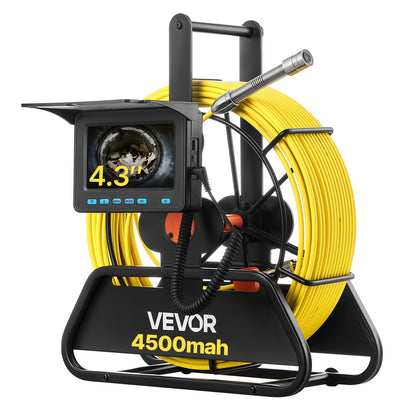VEVOR Sewer Camera, 4.3-Inch Pipeline Inspection Camera with 20 m / 66 ft, Without Self-Balancing