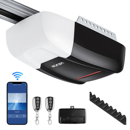 VEVOR Garage Door Opener, Roller Shutter & Residential Smart Garage Door Opener - 3/4 HP Belt Drive