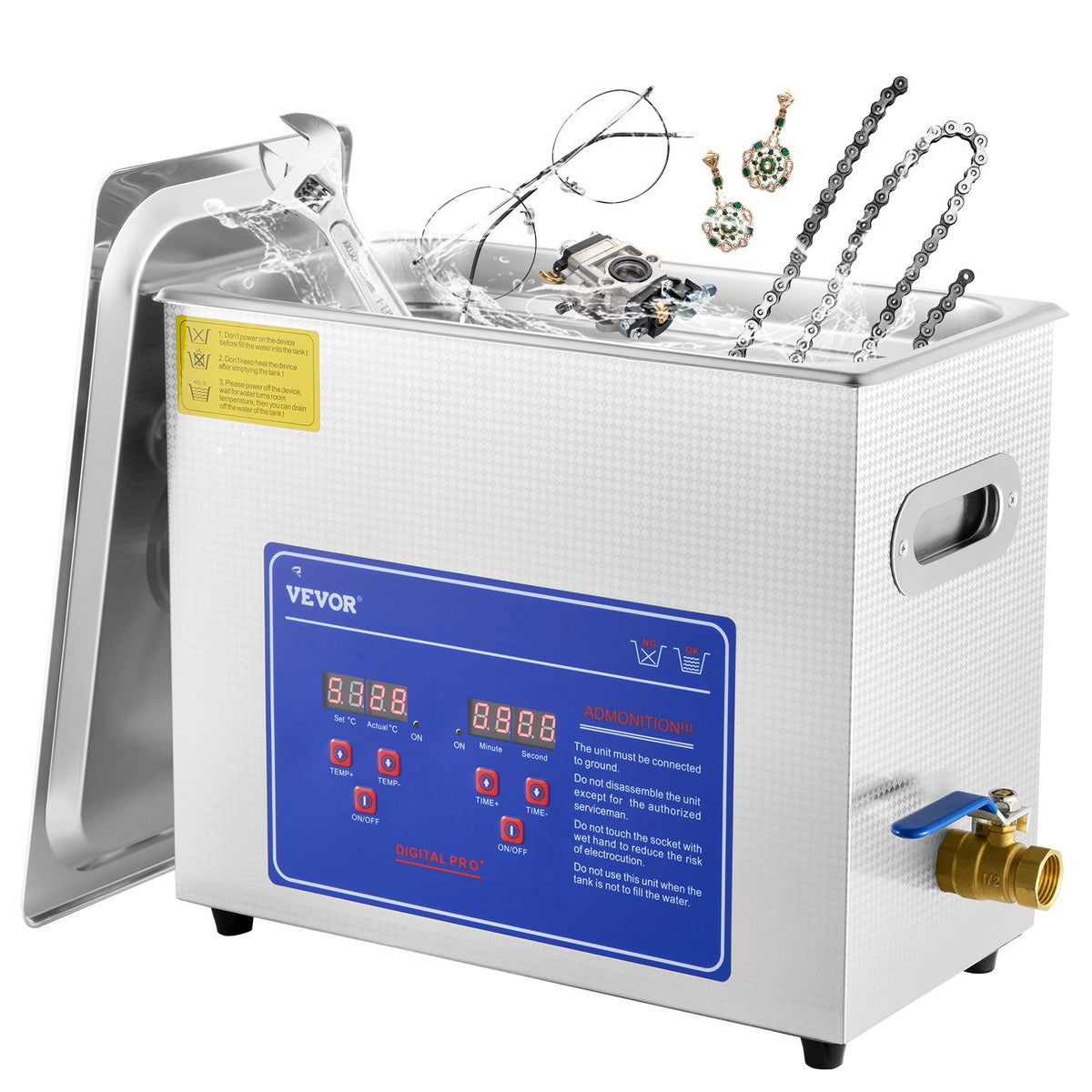 VEVOR Professional Ultrasonic Cleaner 6 L