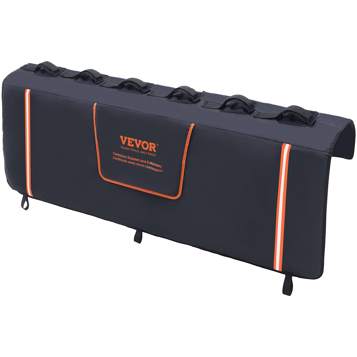 VEVOR Tailgate Bike Pad, Truck Tailgate Protection Pad for Mountain Bikes, Waterproof PVC Tailgate Cover with Tool Pockets and Straps, Fits Most Pickup Trucks 62 inch