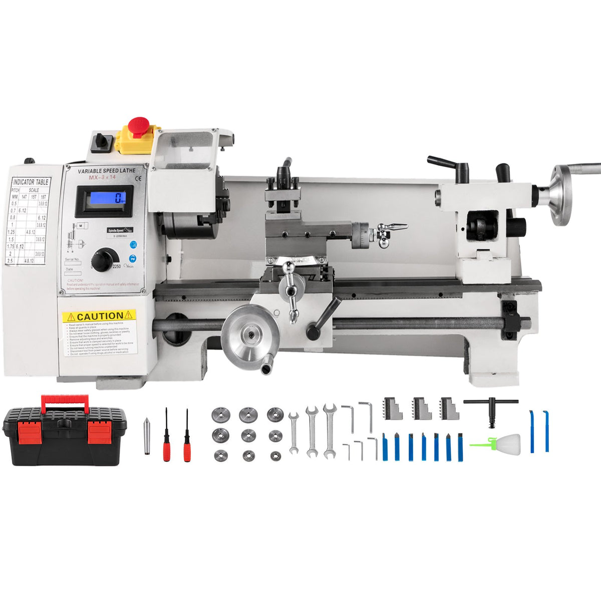 VEVOR Metal Lathe, Benchtop Precision Lathe for Metalworking 8 in x 14 in