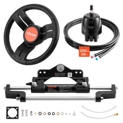 vevor-outboard-steering-system-kit Hydraulic Steering Kit, 200 HP