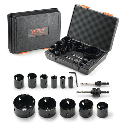 VEVOR Hole Saw Kit and Adjustable Hole Saw Cutter Set Hole Saw Kit, 11 PCS