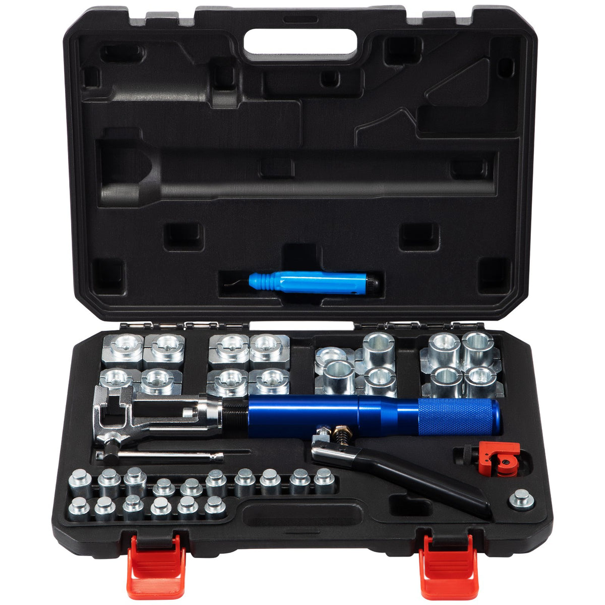 VEVOR Pipe Expander and Flaring Tool Kit, Exhaust Pipe Stretcher and Hydraulic Tube Flaring Tools, 5 Configurations for Copper and Aluminum Pipes Hydraulic Flaring Tool Kit