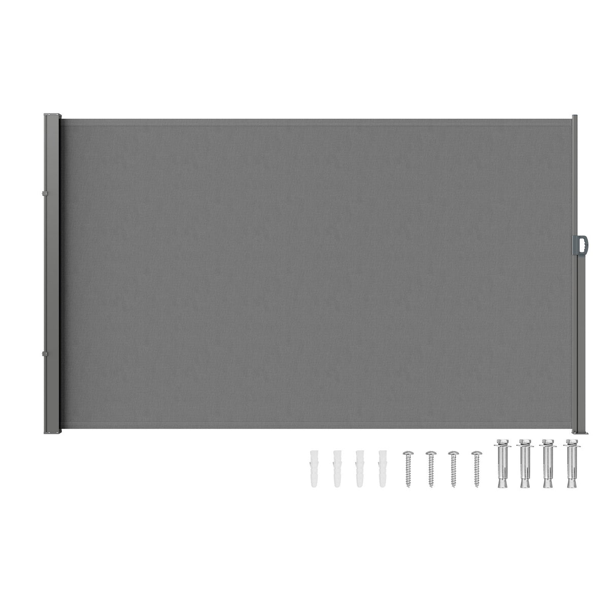 VEVOR Retractable Side Awning, Outdoor Privacy Screen Room D 71 x 138 inch / Gray / 180 g/m²