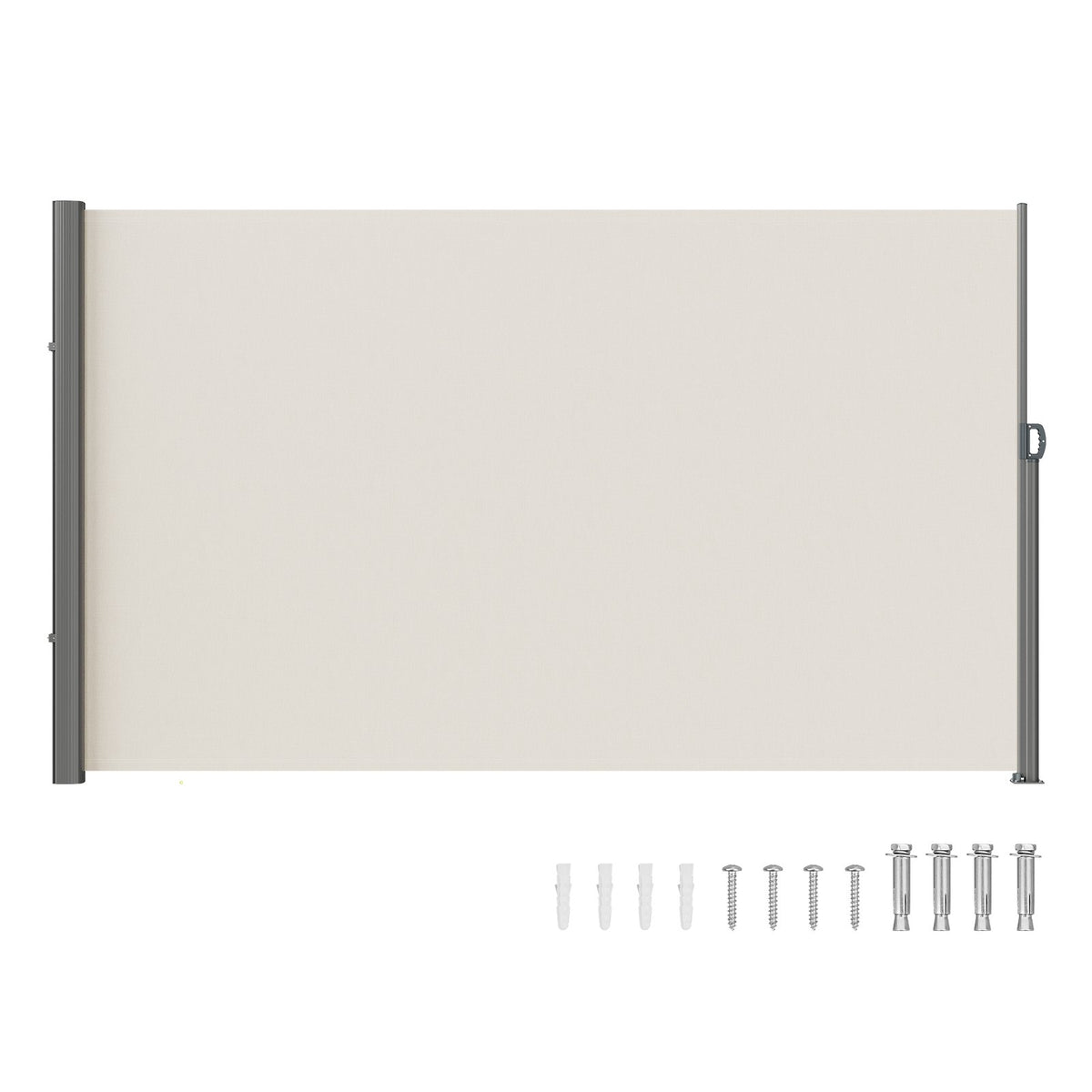 VEVOR Retractable Side Awning, Outdoor Privacy Screen Room D 79 x 118 inch / Beige / 180 g/m²