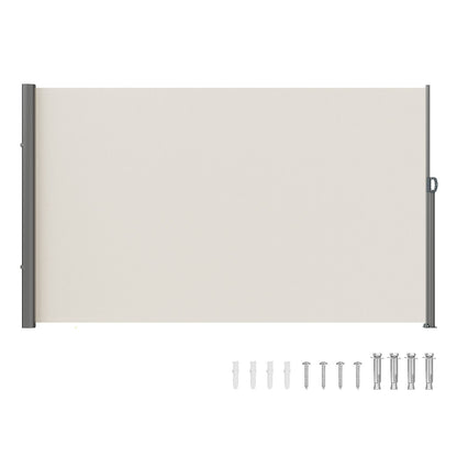 VEVOR Retractable Side Awning, Outdoor Privacy Screen Room D 79 x 118 inch / Beige / 180 g/m²