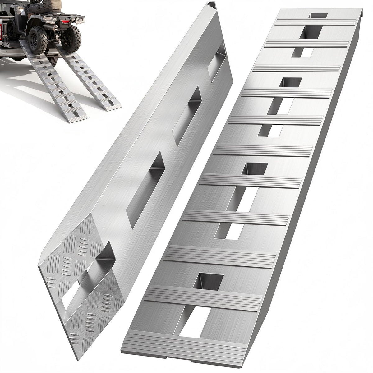 VEVOR Aluminum Vehicle Loading Ramps 60 x 12 x 2.5 inch