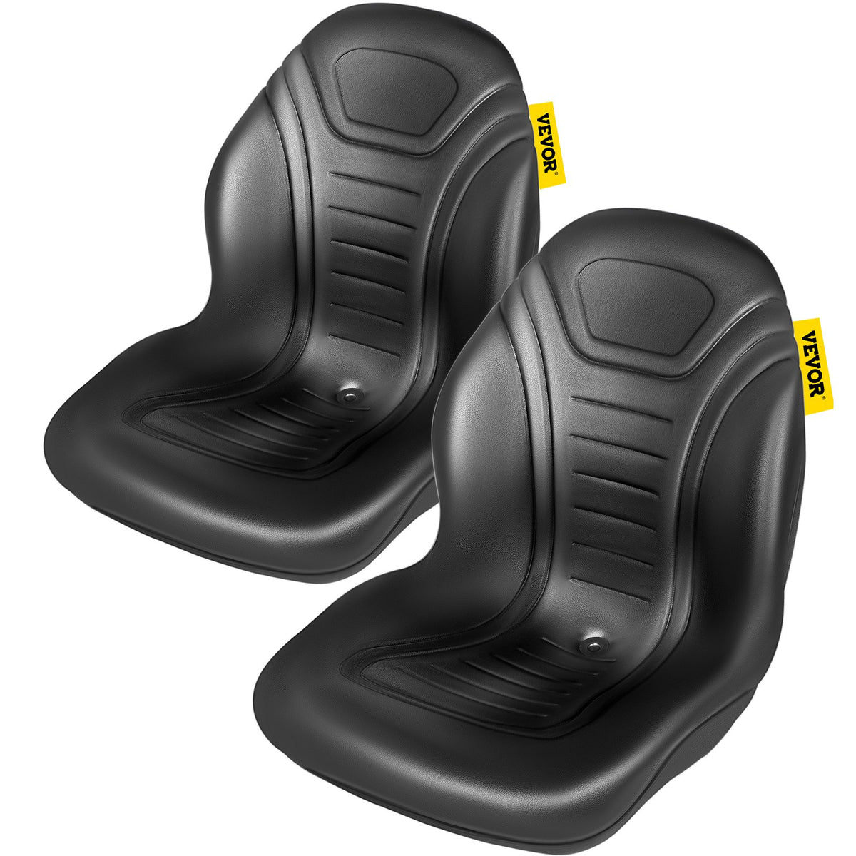 VEVOR Universal Tractor Seat Replacement 2 Pack, Black Vinyl Yamaha / Combination Style