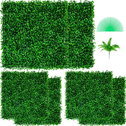 VEVOR Artificial Boxwood Panels, Boxwood Hedge Wall Panels,  20" x 20" / 6 PCS / UV Boxwood