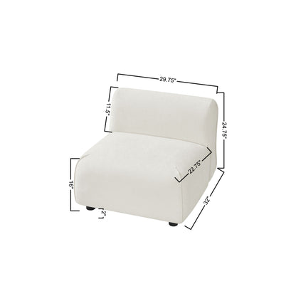 Modern Curved Upholstered Accent Chair – Curved Plush Design for Living Room & Bedroom image 2