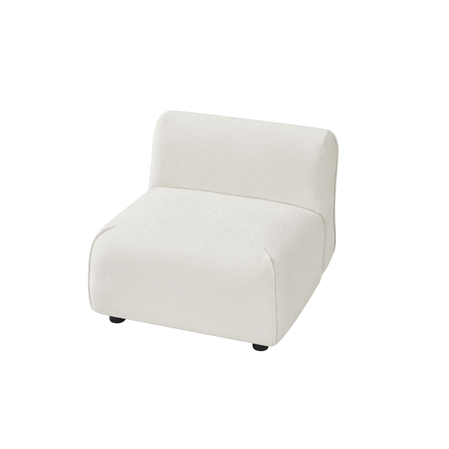 Modern Curved Upholstered Accent Chair – Curved Plush Design for Living Room & Bedroom image 8