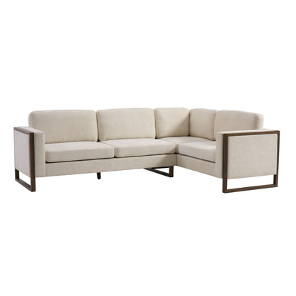 Otis 104 in. Square Arm 2-piece L Shaped Sectional Chenille Sofa,Living Rooms,Bedrooms,Apartment Office image 2