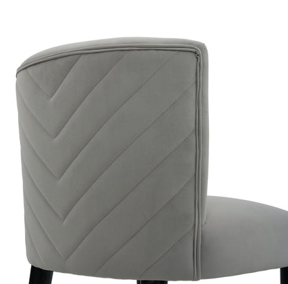 27inch-counterstool, modern design with a smooth, light - colored fabric and circular footrest with a gold - colored finish,creates a sophisticated and luxurious look--Grey image 11