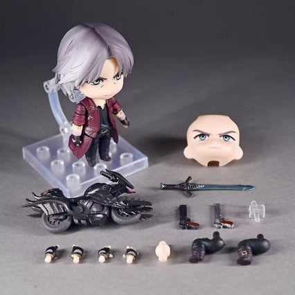 Chinese High Quality Q Version 1233 Dante Devil May Cry Interchangeable Face Clay Figure Game Model