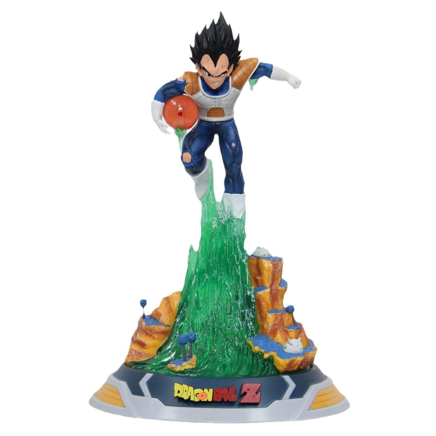 Dragon Ball Diving Vegeta Figure Glowing Model Anime Goku Super Saiyan Series