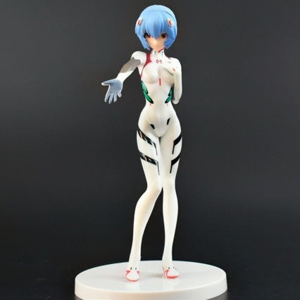 Short Hair New Theatrical Version Rei Ayanami Figure Desktop Ornament White Plug Suit Reaching Hand