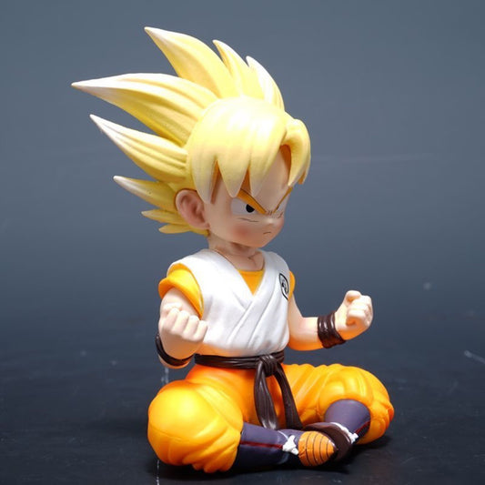 Dragon Ball Kid Goku Sitting Figure, Super Saiyan, Premium Version