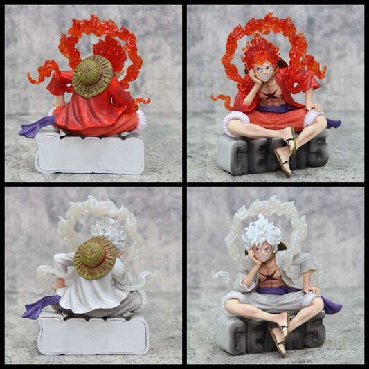 One Piece Nika Luffy GK Sun God Gear 5 B-HS Sitting Model Figure Boxed